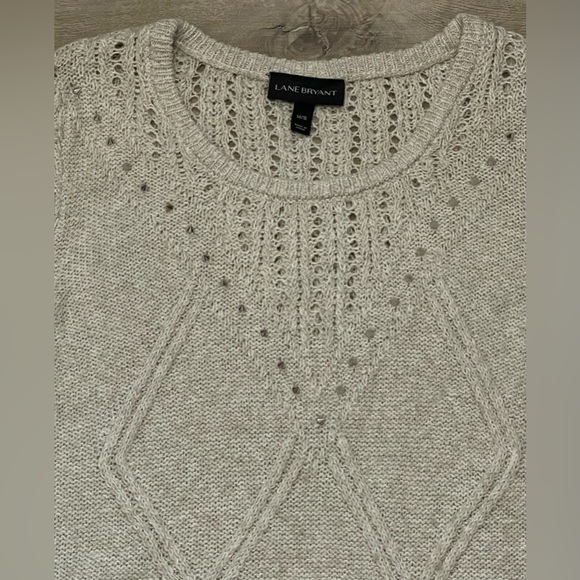 Lane Bryant Spike Oatmeal Sweater 14/16 - Picture 7 of 9
